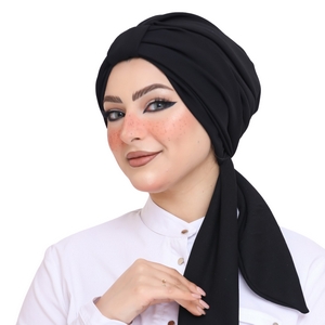 turban  &scarf Multi-way 2 pcs crepe -Smile Turbans - 1081