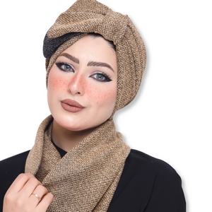 Turban&Scarf Half a bow, one piece wool -Smile Turbans - 1060