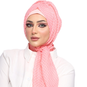 hijab Hijab with Bandana, without pins, ready to wear only chiffon -Smile Turbans - 1140