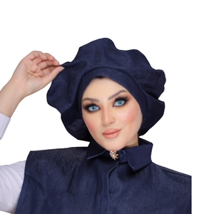 Beret  &scarf Beret jeans -Smile Turbans - 828