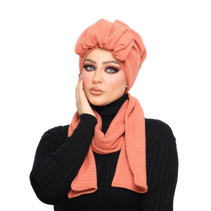 Turban&Scarf Crown one piece Rib -Smile Turbans - 1364