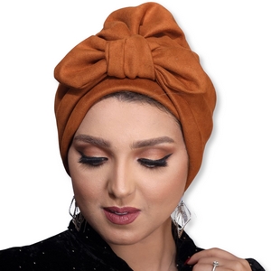 Turban Two-piece bow headband suede -Smile Turbans - 1805