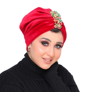 Turban Turban with accessories velvet -Smile Turbans - 1445