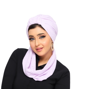 turban  &scarf Crown cotton -Smile Turbans - 1318