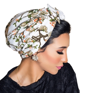 Turban bow Rosaline material -Smile Turbans - 1811