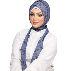 hijab Hijab with Bandana, without pins, ready to wear only chiffon -Smile Turbans - 1139