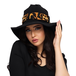 Bucket Hat & Scarf Bucket Hat crepe material -Smile Turbans - 1336