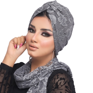 turban  &scarf cross one piece Dantel -Smile Turbans - 1216