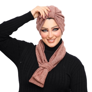 Turban&Scarf Half a bow Brooch -Smile Turbans - 1376