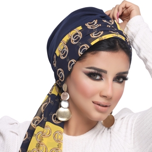 Turban Multi way tie crepe material * chiffon -Smile Turbans - 1231