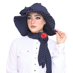 Bucket Hat & Scarf Bucket Hat crepe material -Smile Turbans - 1080