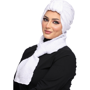 turban & scarf Crown two pieces Bliss satin material -Smile Turbans - 1145