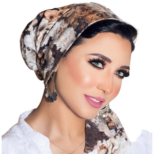 Turban Multi way tie Rosaline material -Smile Turbans - 1810