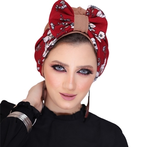 Turban & Scarf Crocs Tow  piece crepe material -Smile Turbans - 738