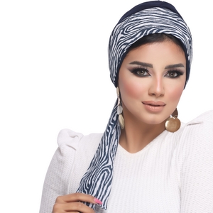 Turban Multi-way two pieces crepe material * chiffon -Smile Turbans - 1813