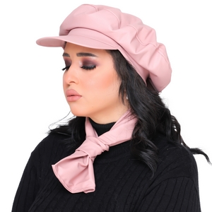 Beret&Scarf Beret leather -Smile Turbans - 1337