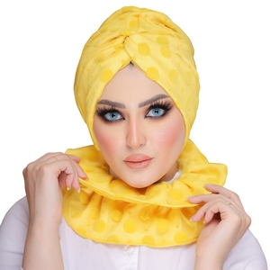 turban & scarf Crocs one piece Tulle Material -Smile Turbans - 841