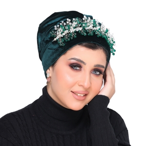 Turban Turban with accessories velvet -Smile Turbans - 1440