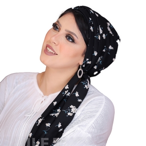 Turban Multi way tie crepe material -Smile Turbans - 785