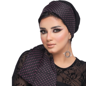 Turban Multi-way two pieces crepe material * chiffon -Smile Turbans - 1170