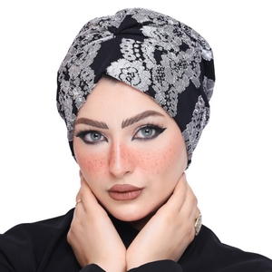 Turban Darby one piece Dantil material -Smile Turbans - 1087