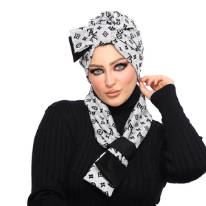 Turban&Scarf Half a bow, one piece brooch -Smile Turbans - 1359