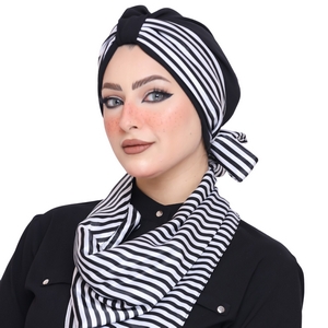 Turban & Scarf Multi-way  satin material -Smile Turbans - 1099