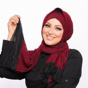 hijab & Turban Hijab with Bandana, without pins, ready to wear only kink -Smile Turbans - 1479