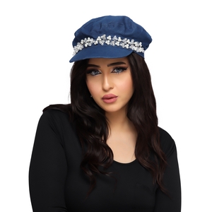 Beret Beret cap with accessories jeans -Smile Turbans - 1328