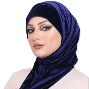 Hijab Hijab with Bandana, without pins, ready to wear only velvet -Smile Turbans - 1462