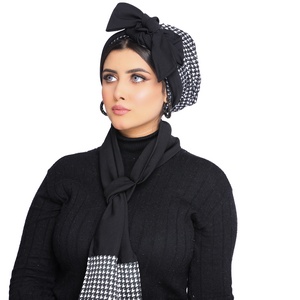 Turban & Scarf Multi-way crepe material -Smile Turbans - 1681