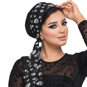 Turban Multi-way two pieces crepe material * chiffon -Smile Turbans - 1169