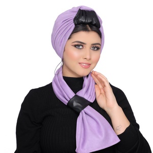 Turban&Scarf Crown one piece suede -Smile Turbans - 1724