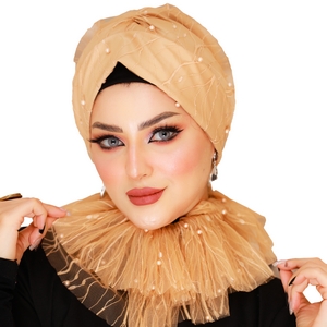 turban & scarf Drape one piece Tulle Material -Smile Turbans - 669