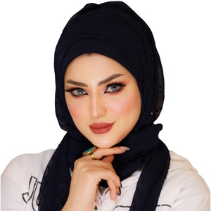 hijab Hijab with Bandana, without pins, ready to wear only chiffon -Smile Turbans - 1136