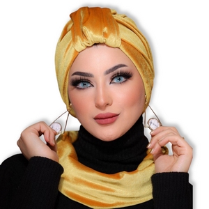 Turban&Scarf Crown one piece velvet -Smile Turbans - 1700