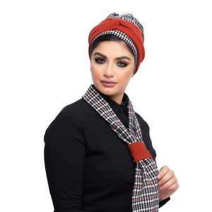 Turban & Scarf Crocs Tow  piece Rosaline material -Smile Turbans - 1252