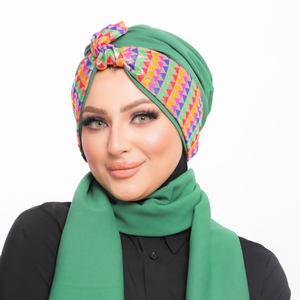 turban  &scarf Indian tulle knot crepe -Smile Turbans - 1488