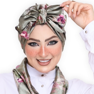 Turban&Scarf Bow velvet -Smile Turbans - 1054