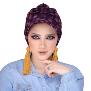 cap One piece cap Tulle Material -Smile Turbans - 778