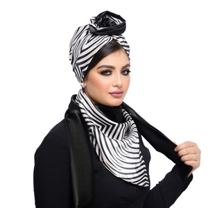 Turban & Scarf flower satin material -Smile Turbans - 1253