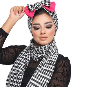 Turban & Scarf Double bow crepe material -Smile Turbans - 1167