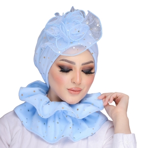 turban  &scarf Shabu Tulle stars -Smile Turbans - 857