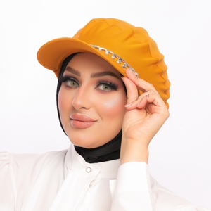 Beret beret with chain crepe -Smile Turbans - 1261