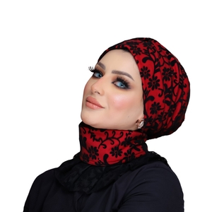 Turban & Scarf Darby one piece Embroidered tulle material -Smile Turbans - 872