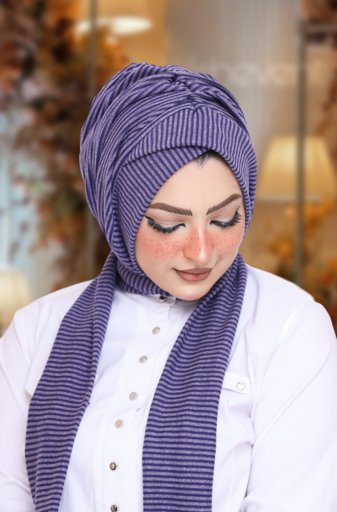 Hijab Ready-made hijab without pins brooch - Smile Turbans - 1007