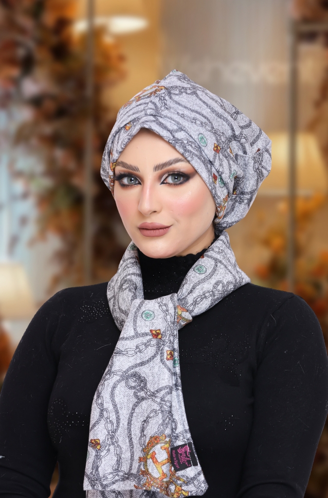 IceCap  & Scarf IceCap  brooch - Smile Turbans - 1011
