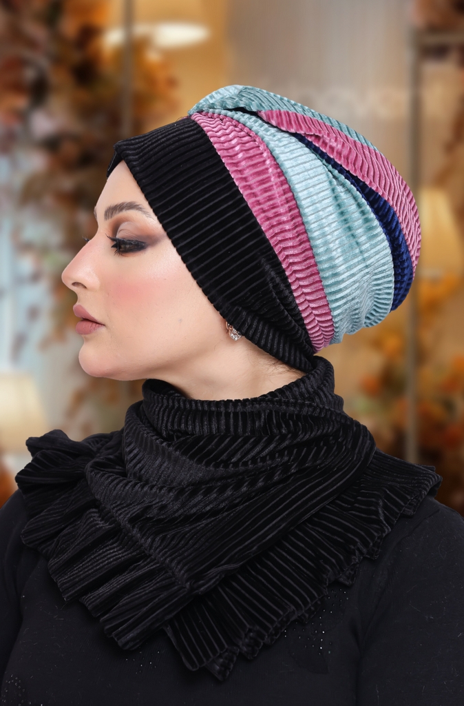 Turban  & Scarf Crocs one piece velvet - Smile Turbans - 1013