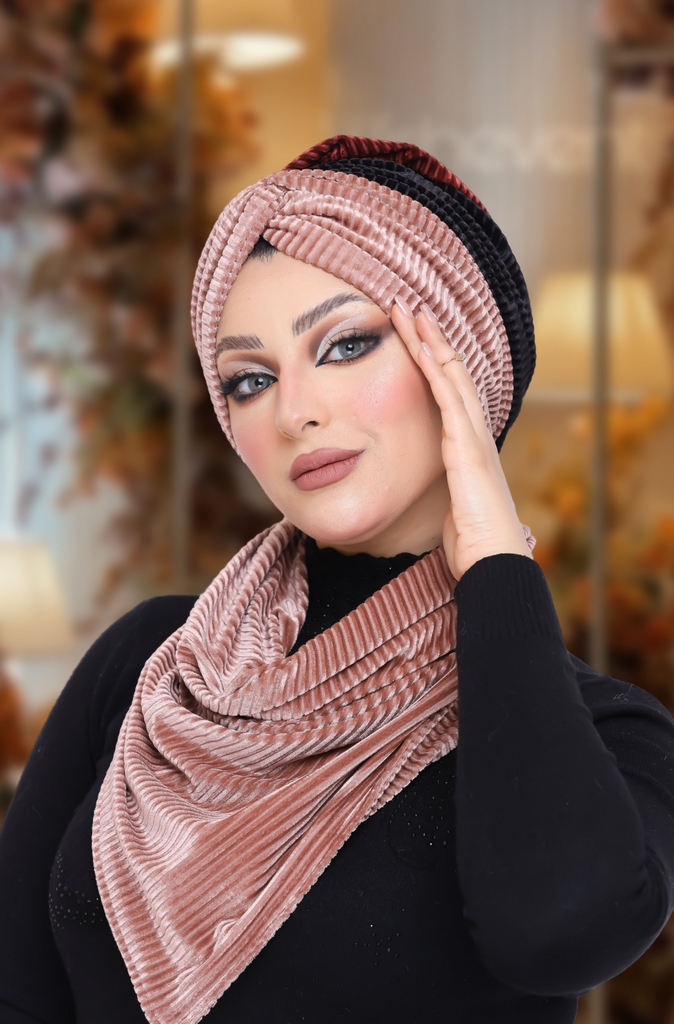 Turban  & Scarf Crocs one piece velvet - Smile Turbans - 1017