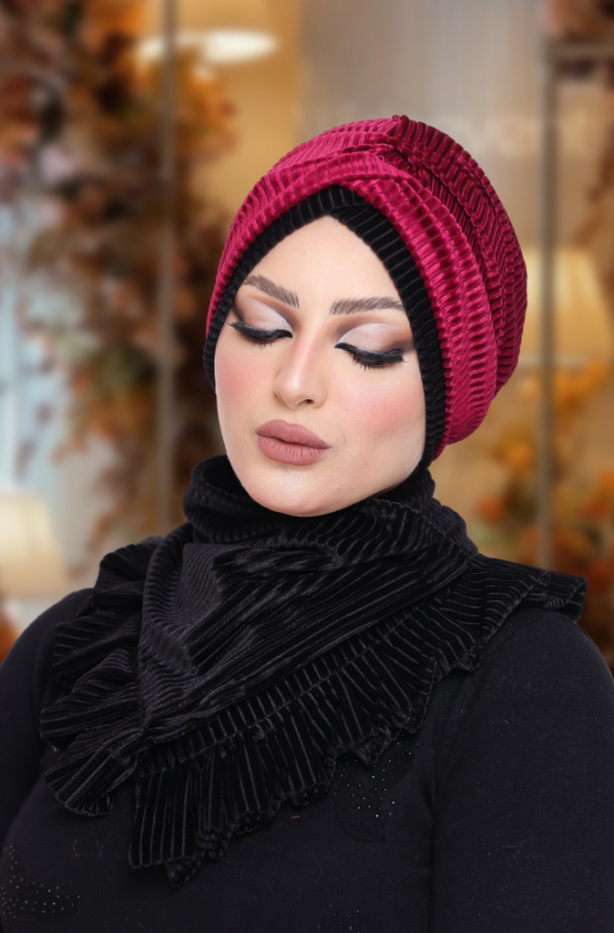 Turban  & Scarf Darby one piece velvet - Smile Turbans - 1020
